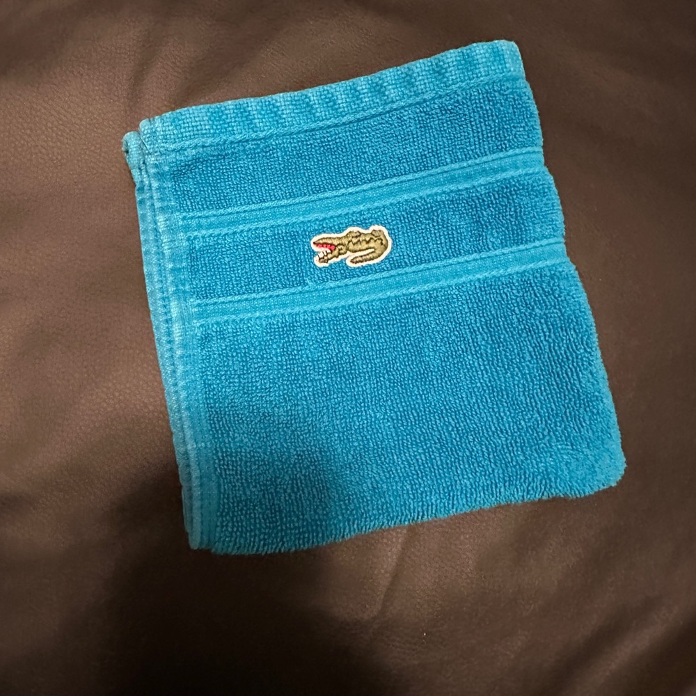 Lacoste Turquoise facecloth